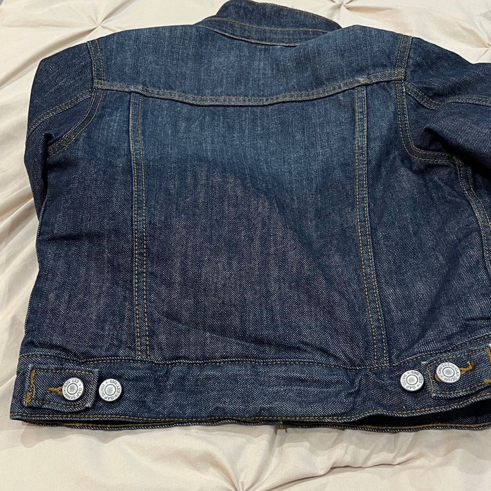 GAP Blue Denim Kids Jacket with Sherpa Collar - Picture 7 of 7